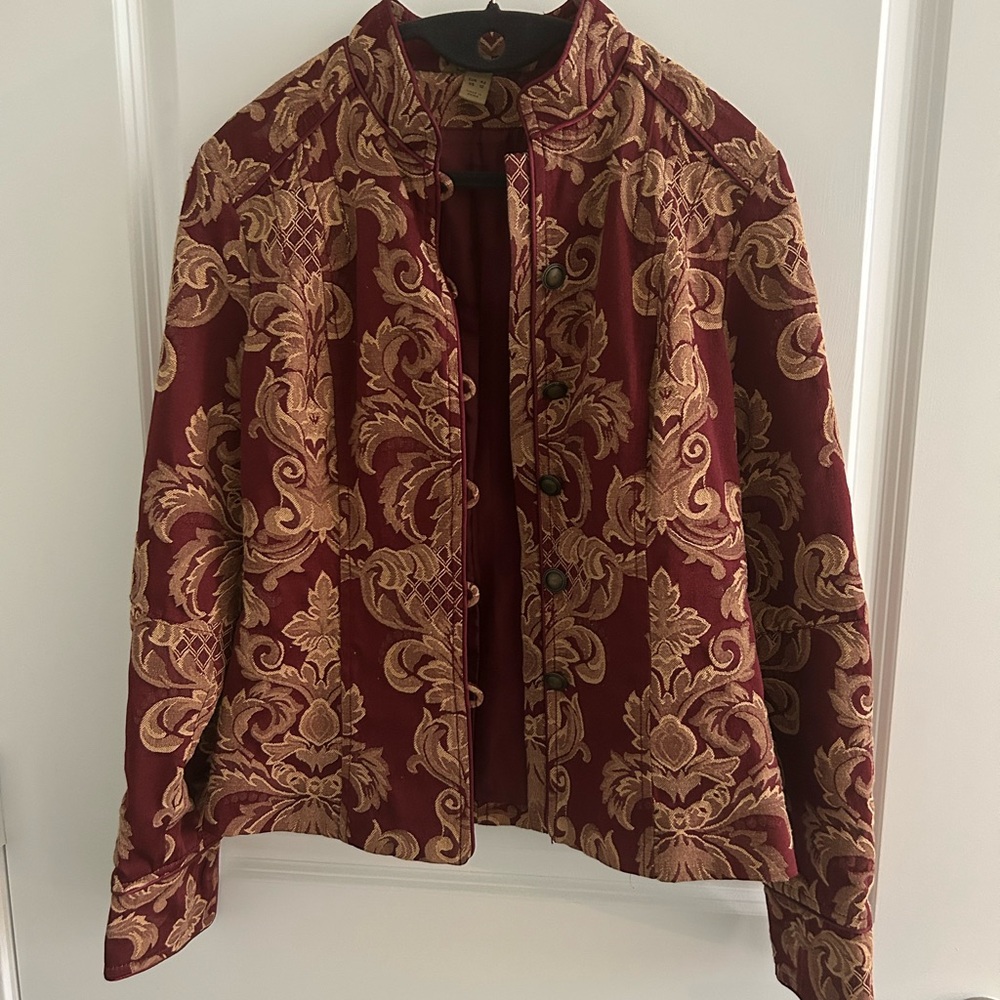 Vintage Red and Gold Brocade Jacket